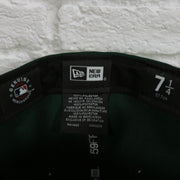 new era label on the Oakland Athletics Groovy World Series Champions Patch 59Fifty Fitted Cap | New Era Groovy Side Patch 5950