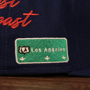 Los Angeles Street sign side patch of the Los Angeles Dodgers City Transit All Over Side Patch Gray Bottom 59Fifty Fitted Cap