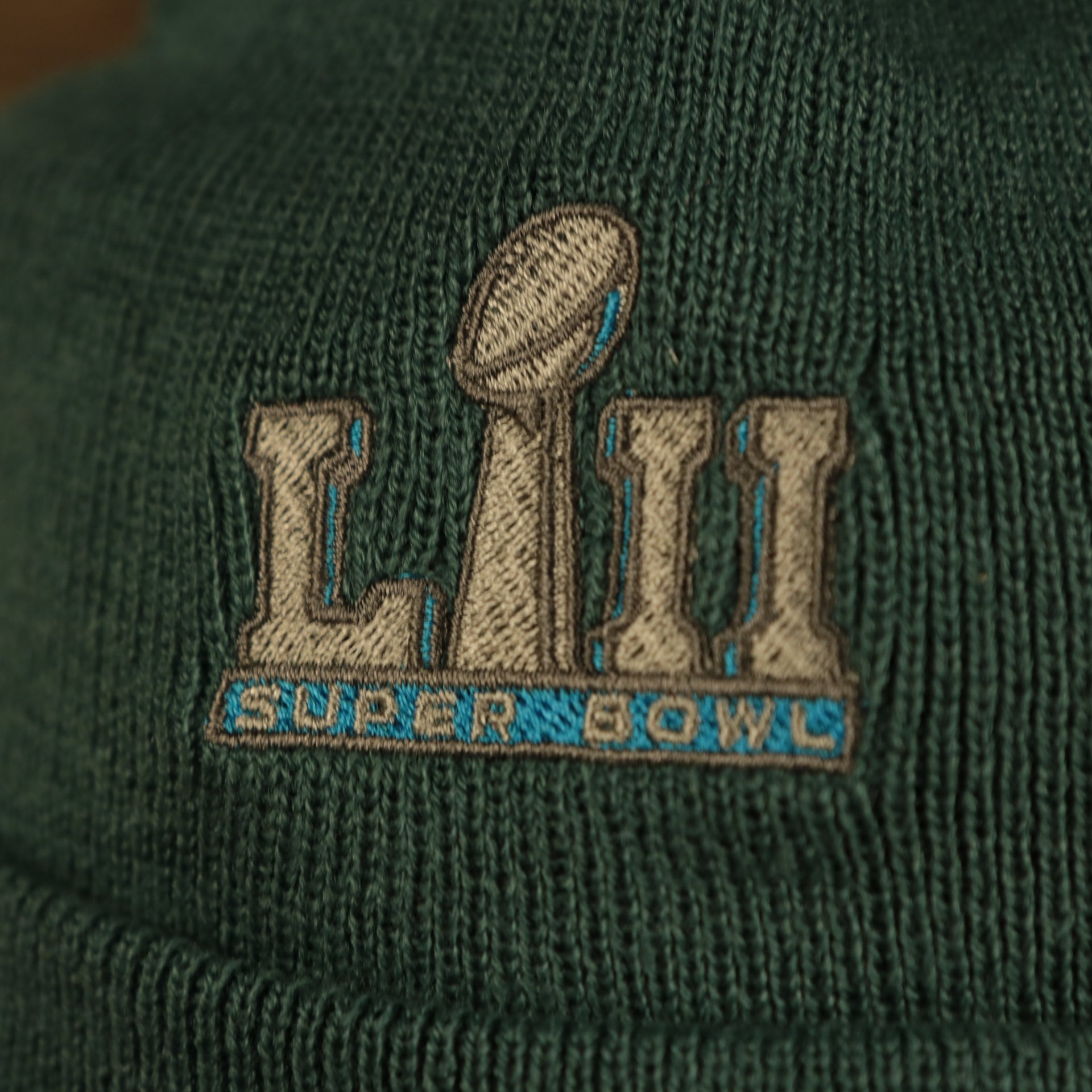 super 52 logo on the Philadelphia Eagles "City Transit" 59Fifty Fitted Matching All Over Side Patch Beanie