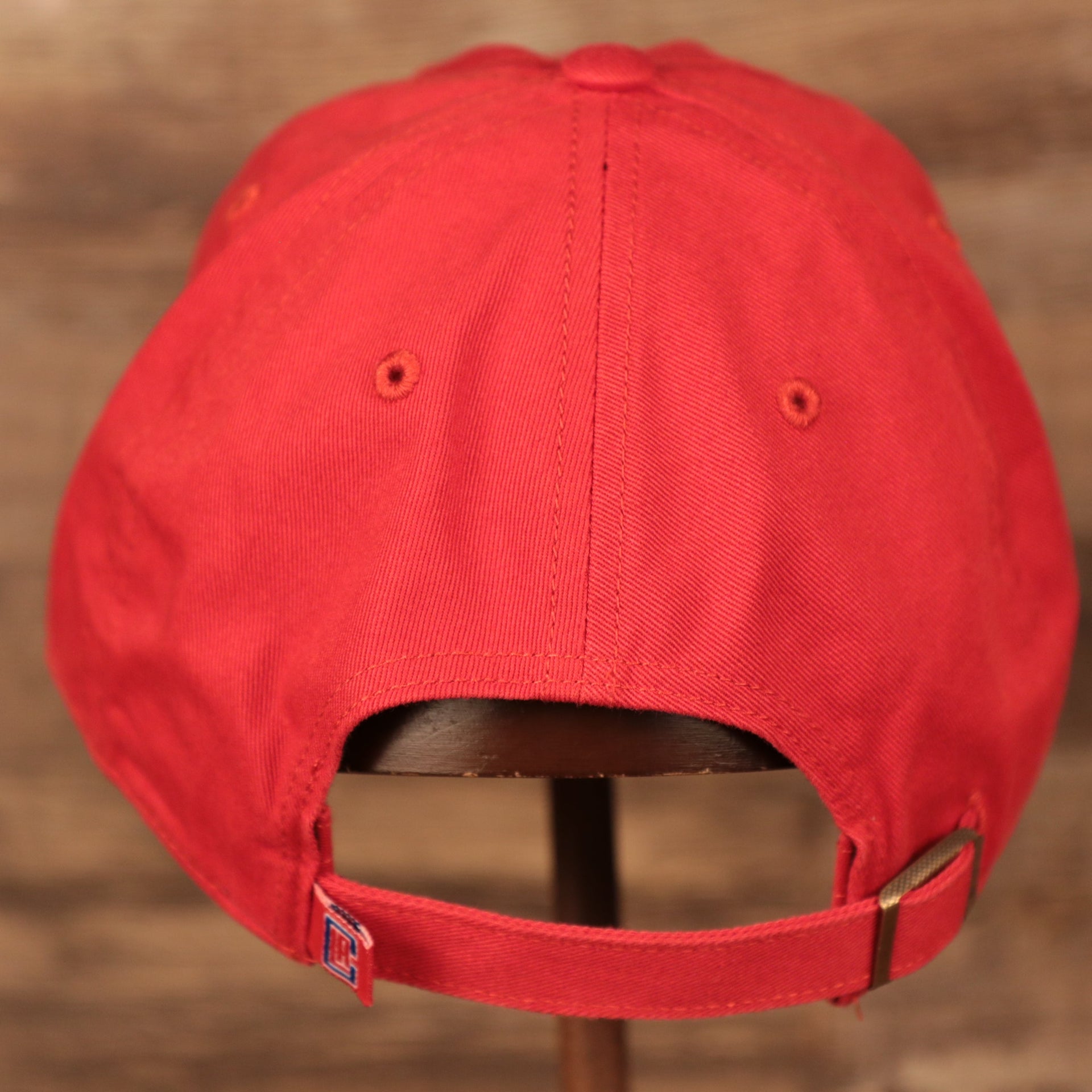 back side on the Los Angeles Clippers Red Adjustable Dad Hat