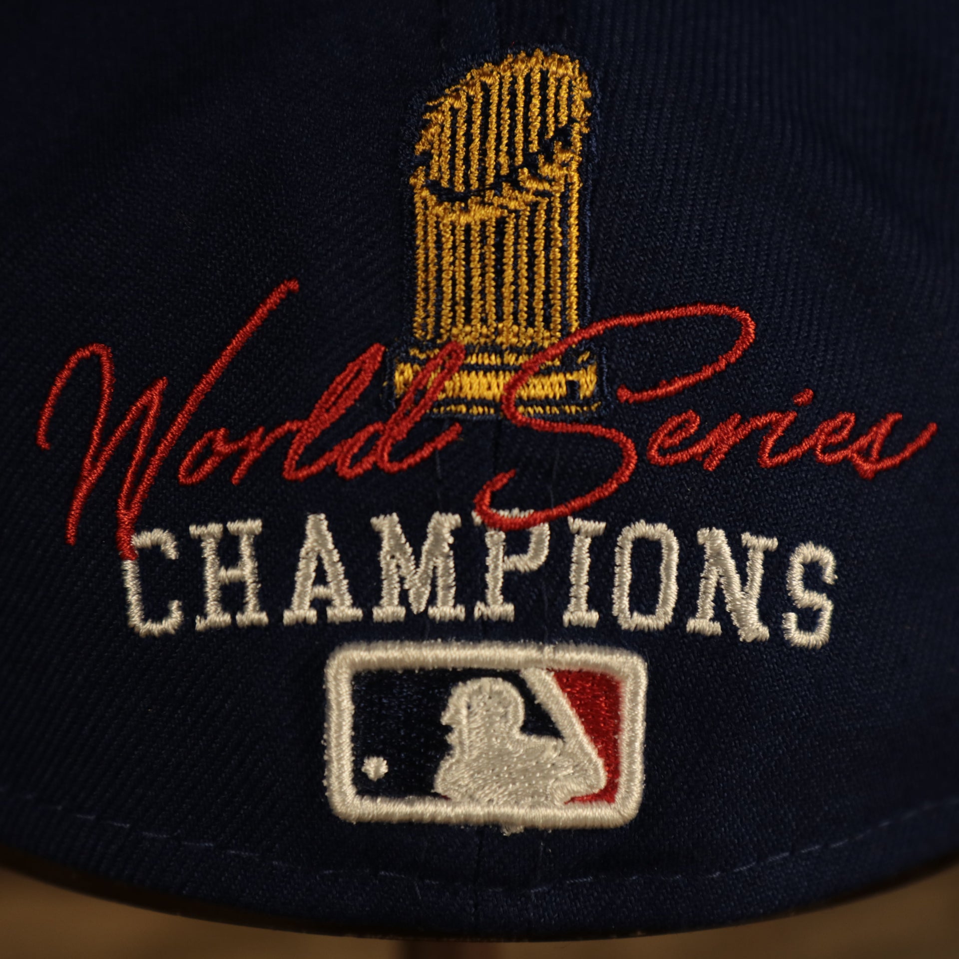 world series champs logo Los Angeles Dodgers Cooperstown "Championship Rings" All Over Side Patch Gray Bottom 59FIFTY Fitted Cap