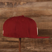 Wearer's right of the Philadelphia Phillies Cooperstown Upside Down Logo Gray Bottom 59Fifty Fitted Cap