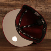 Gray bottom on the Philadelphia Phillies Cooperstown Upside Down Logo Gray Bottom 59Fifty Fitted Cap