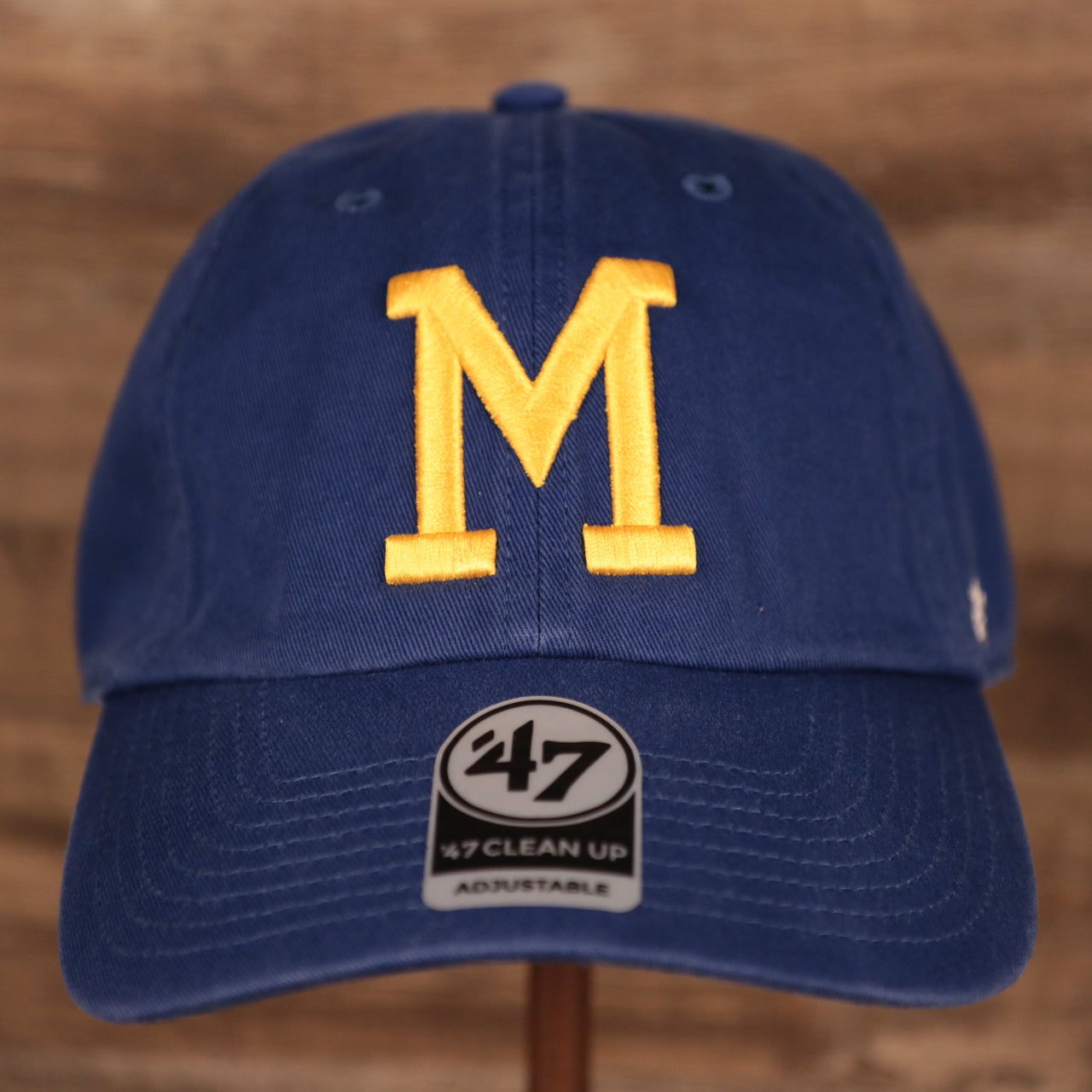 front of the Milwaukee Brewers Throwback Blue Adjustable Dad Hat