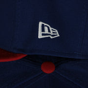 new era logo on the Dominican Republic 2023 World Baseball Classic Two Tone Grey Bottom Blue/Red 59Fifty Fitted Cap