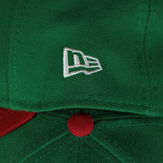 new era logo on the Mexico 2023 World Baseball Classic Two Tone Grey Bottom Green/Red 9Forty Dad Hat