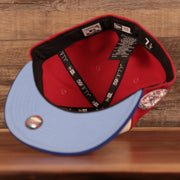 Icy blue under visor on the Montreal Expos 1982 All Star Game Partie D'etoiles Crystal Side Patch Icy Blue Bottom 59Fifty Fitted Cap
