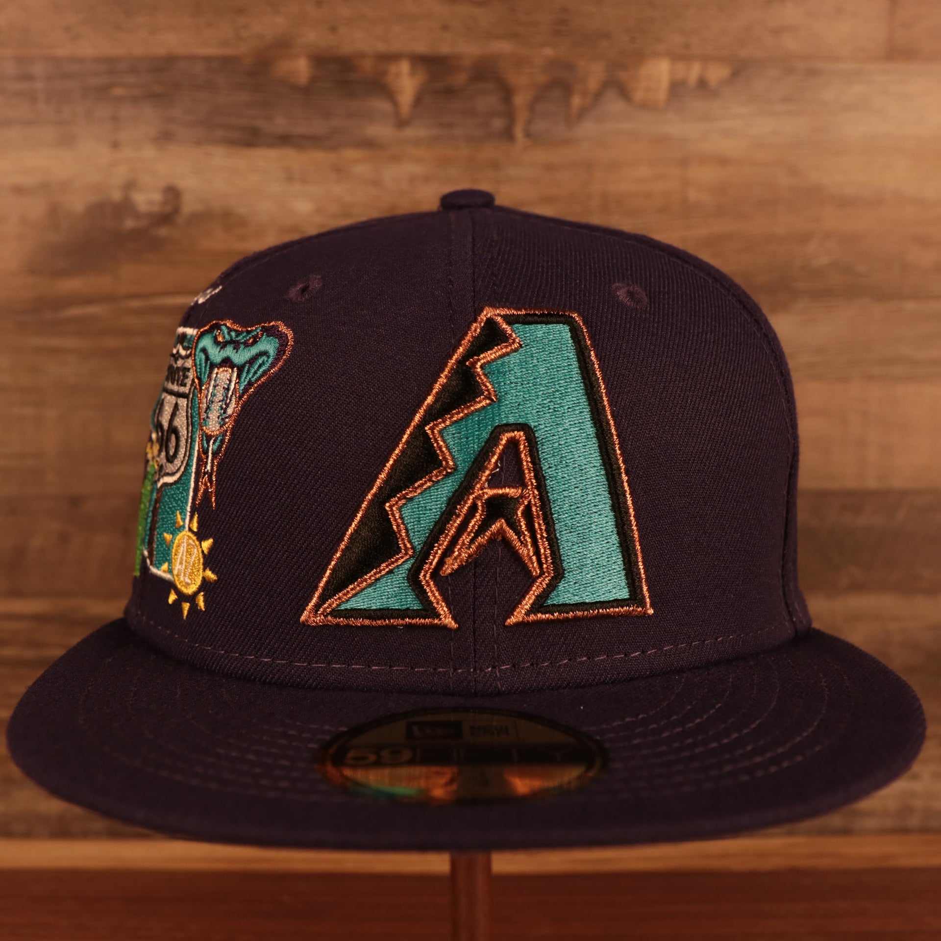 Arizona Diamondbacks "City Cluster" Side Patch Gray Bottom Purple 59Fifty Fitted Cap