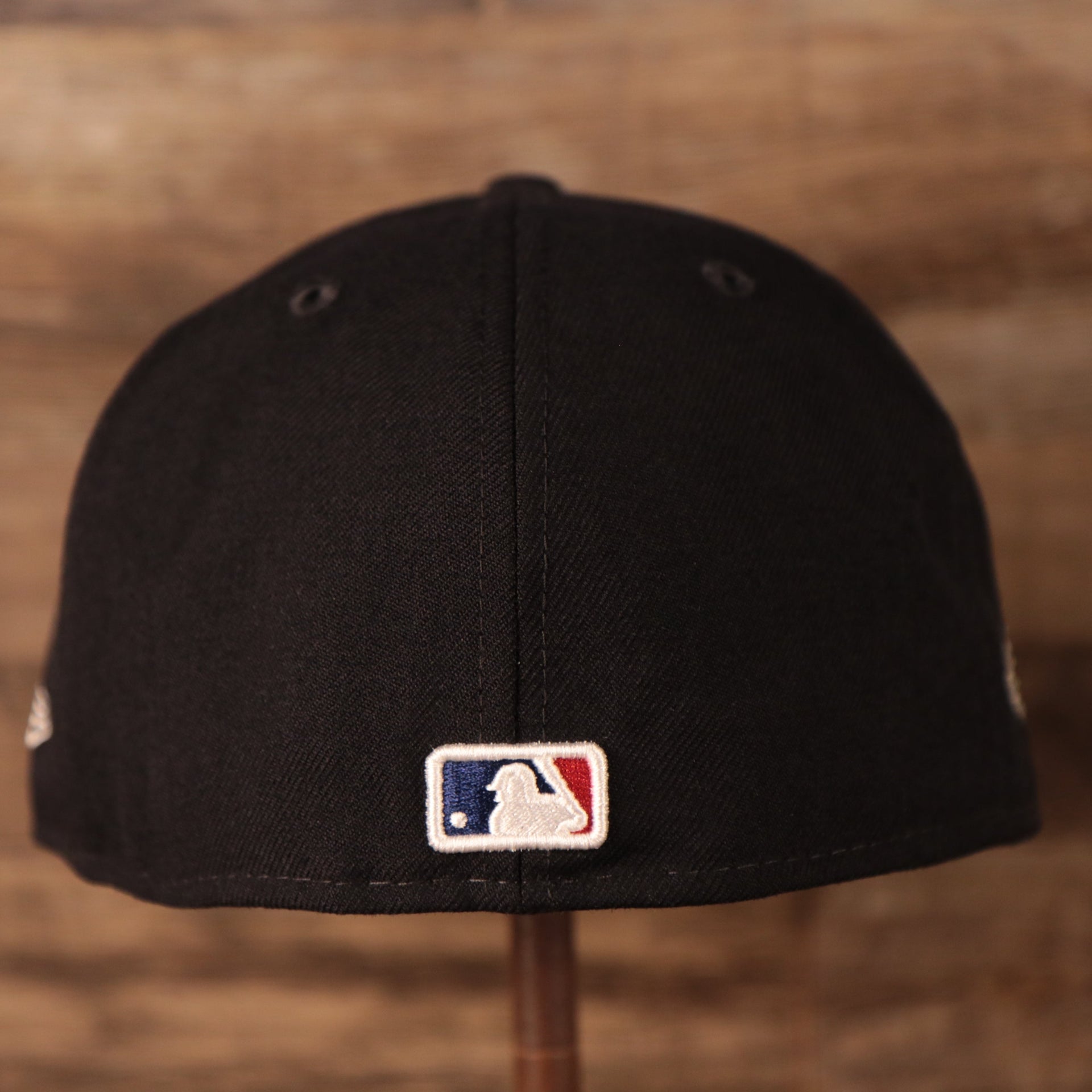 Back of the New York Yankees 2008 All Star Game Crystal Side Patch Icy Blue Bottom 59Fifty Fitted Cap