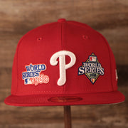 Philadelphia Phillies All Over World Series Side Patch 2x Champ Gray Bottom 59Fifty Fitted Cap