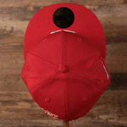 Top down view of the Washington Nationals 2019 World Series Champ Script Gray Bottom Side Patch 59Fifty Fitted Cap
