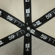 new era taping on the Atlanta Braves World Class 4-Time World Series Champions Two Tone Grey Bottom | Sand/Navy 59Fifty Fitted Cap