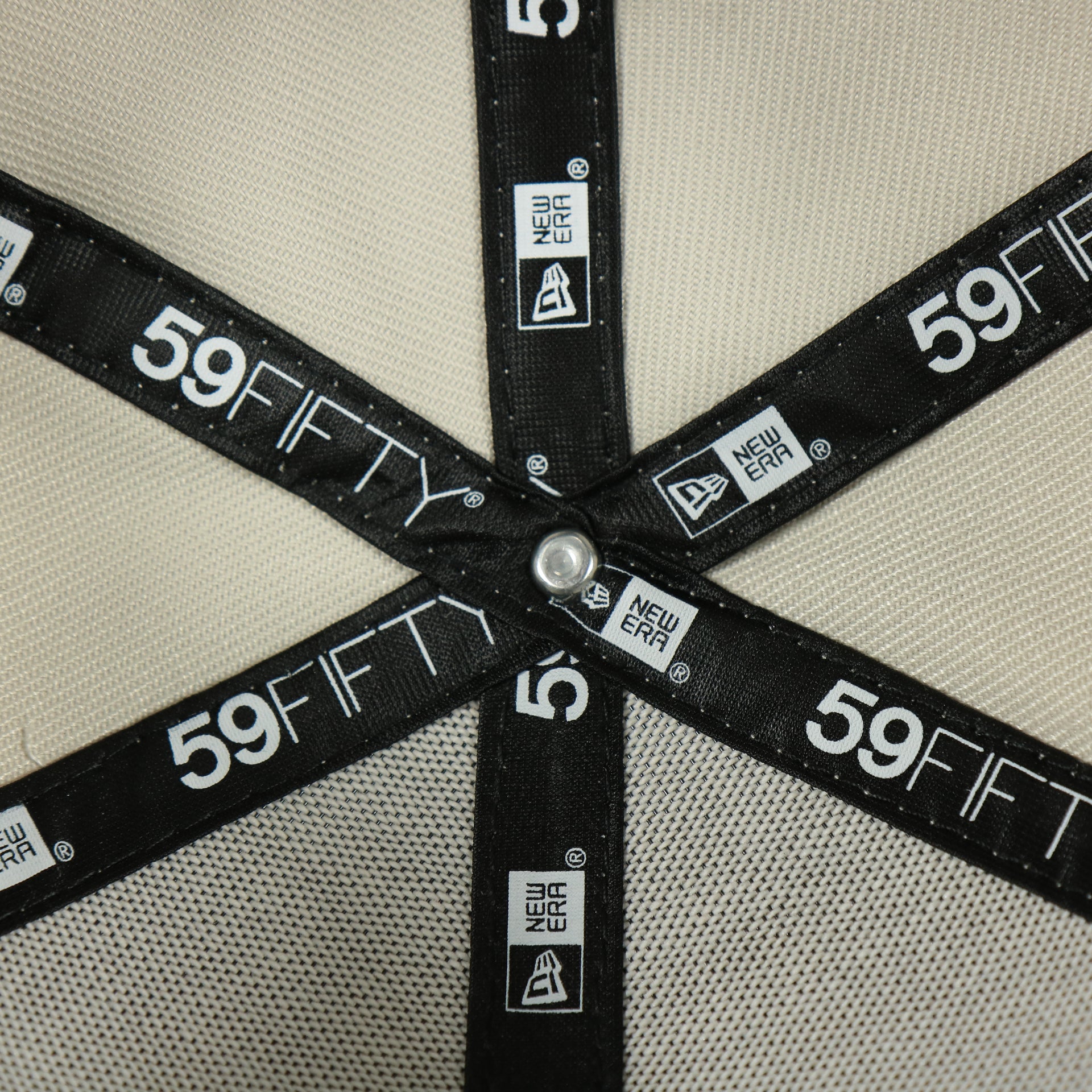 new era taping on the Atlanta Braves World Class 4-Time World Series Champions Two Tone Grey Bottom | Sand/Navy 59Fifty Fitted Cap