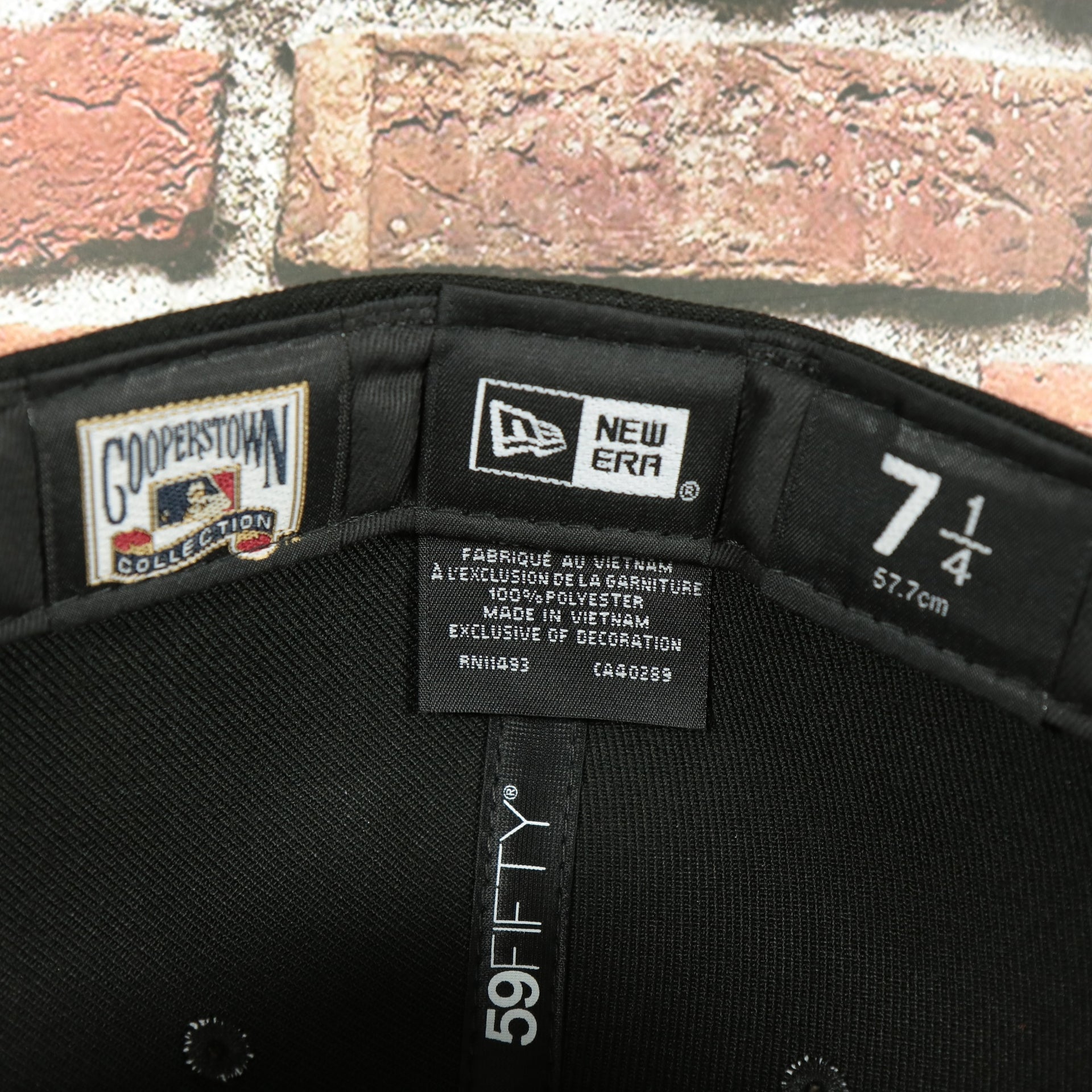 new era, cooperstown label on the Philadelphia Phillies Cooperstown Planetary Space Scenery Grey bottom | Black 59Fifty Fitted Cap