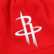 The Houston Rockets Logo on the Houston Rockets Vintage Red & Gray Beanie OSFM