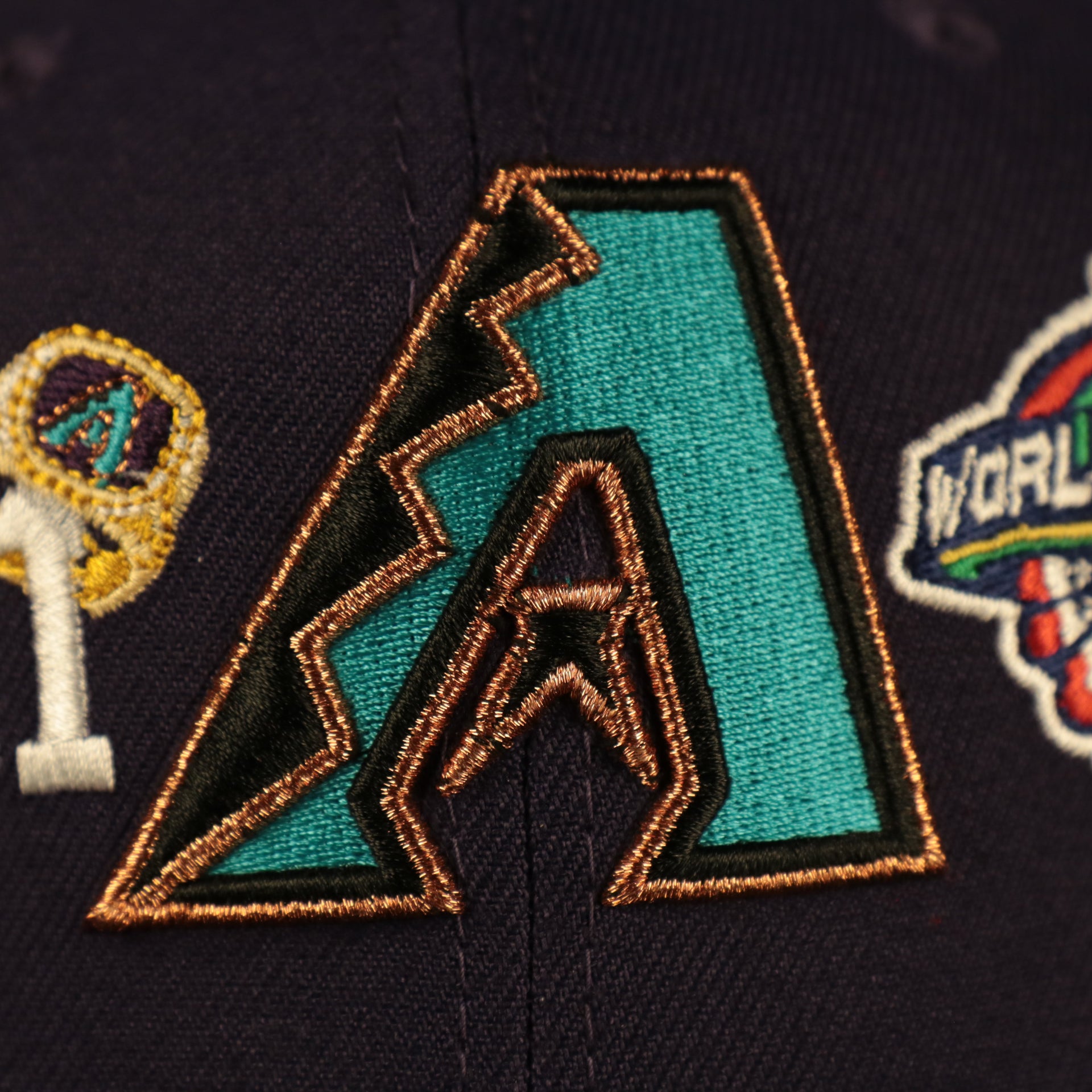 diamond backs retro logo Arizona Diamondbacks Cooperstown "Championship Rings" All Over Side Patch Gray Bottom 59FIFTY Fitted Cap