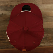 top view of the Philadelphia Phillies Cooperstown "Championship Rings" All Over Side Patch Gray Bottom 59FIFTY Fitted Cap