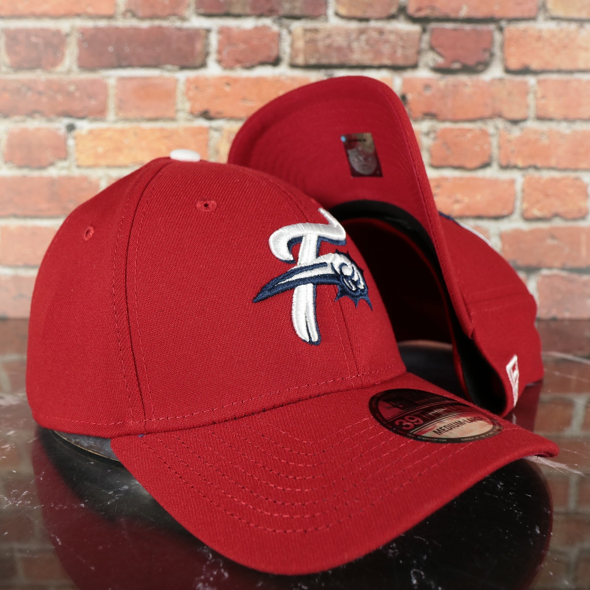 Reading Fightin Phils "Fightins" script MiLB Red bottom | Red 39Thirty Flexfit Hat