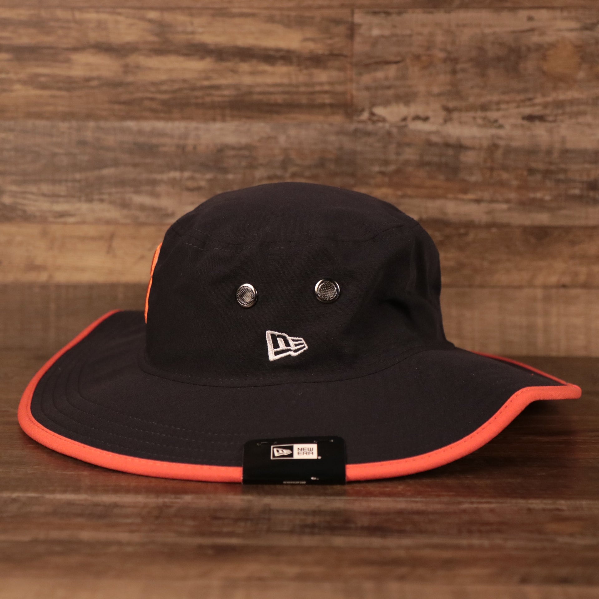 wearers left of the Syracuse University Orange Navy Blue Panama Hat OSFM