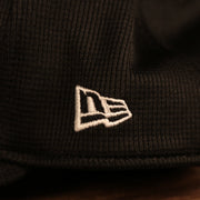 Close up of the New Era logo for the Philadelphia Eagles 2021 Sideline On-Field Throwback Logo 39Thirty Stretch Cap