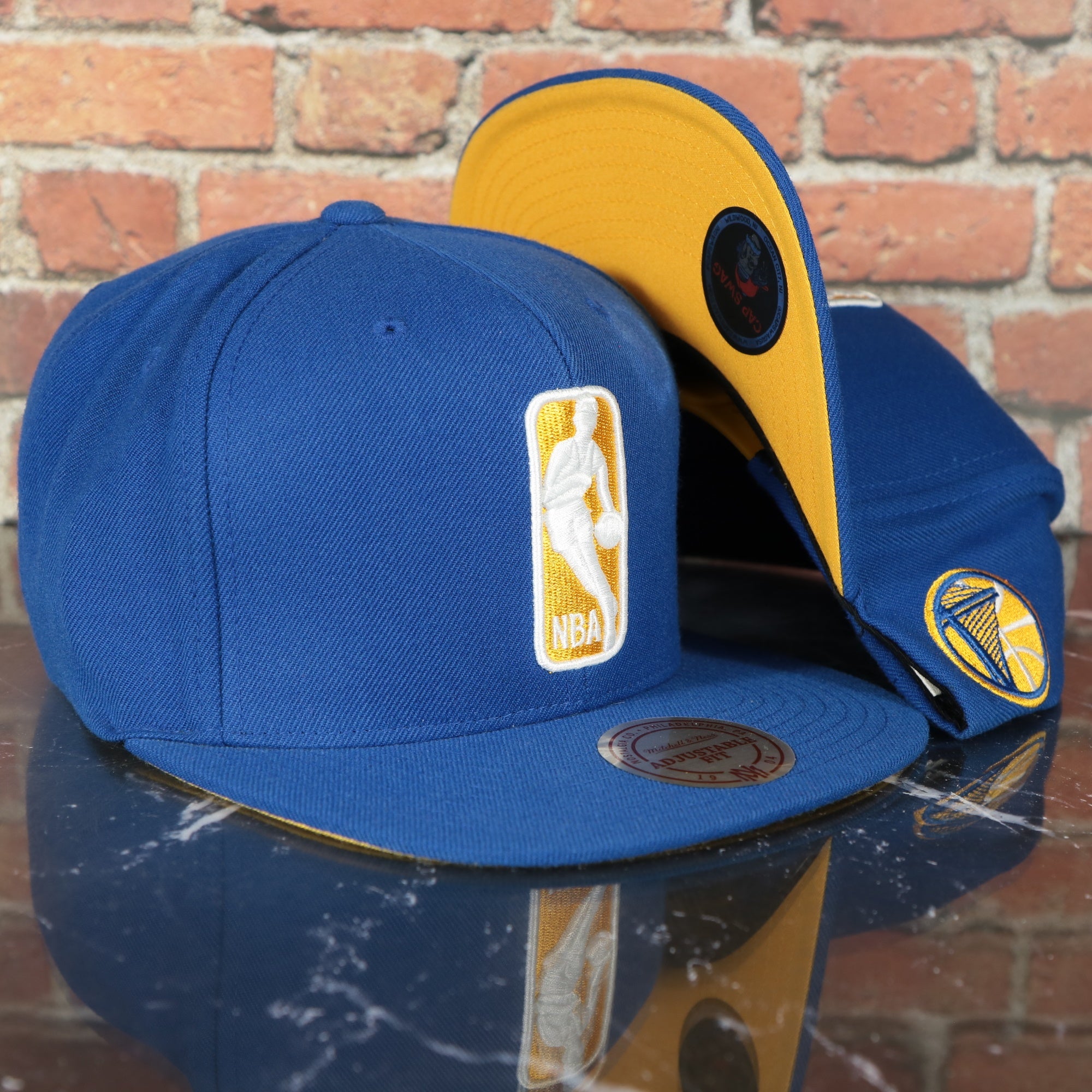 GOLDEN STATE WARRIORS CITY DOUBLE FRONT LOGO SNAPBACK HAT (ROYAL BLUE)