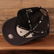 underside of the Boston Red Sox Navy Blue 9Twenty Adjustable Dad Hat