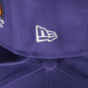 new era logo on the Arizona Diamondbacks Cooperstown Groovy World Series Champions Patch 59Fifty Fitted Cap | New Era Groovy Side Patch 5950