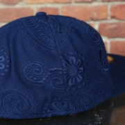 bandana print on the Los Angeles Dodgers Paisley Bandana Print Embroidered 59Fifty Fitted Cap | New Era MLB Swirl 5950