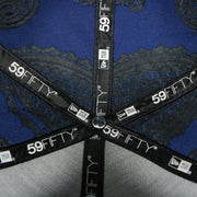 new era taping on the Los Angeles Dodgers Paisley Bandana Print Embroidered 59Fifty Fitted Cap | New Era MLB Swirl 5950