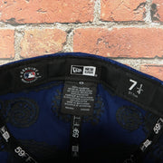 new era label on the Los Angeles Dodgers Paisley Bandana Print Embroidered 59Fifty Fitted Cap | New Era MLB Swirl 5950