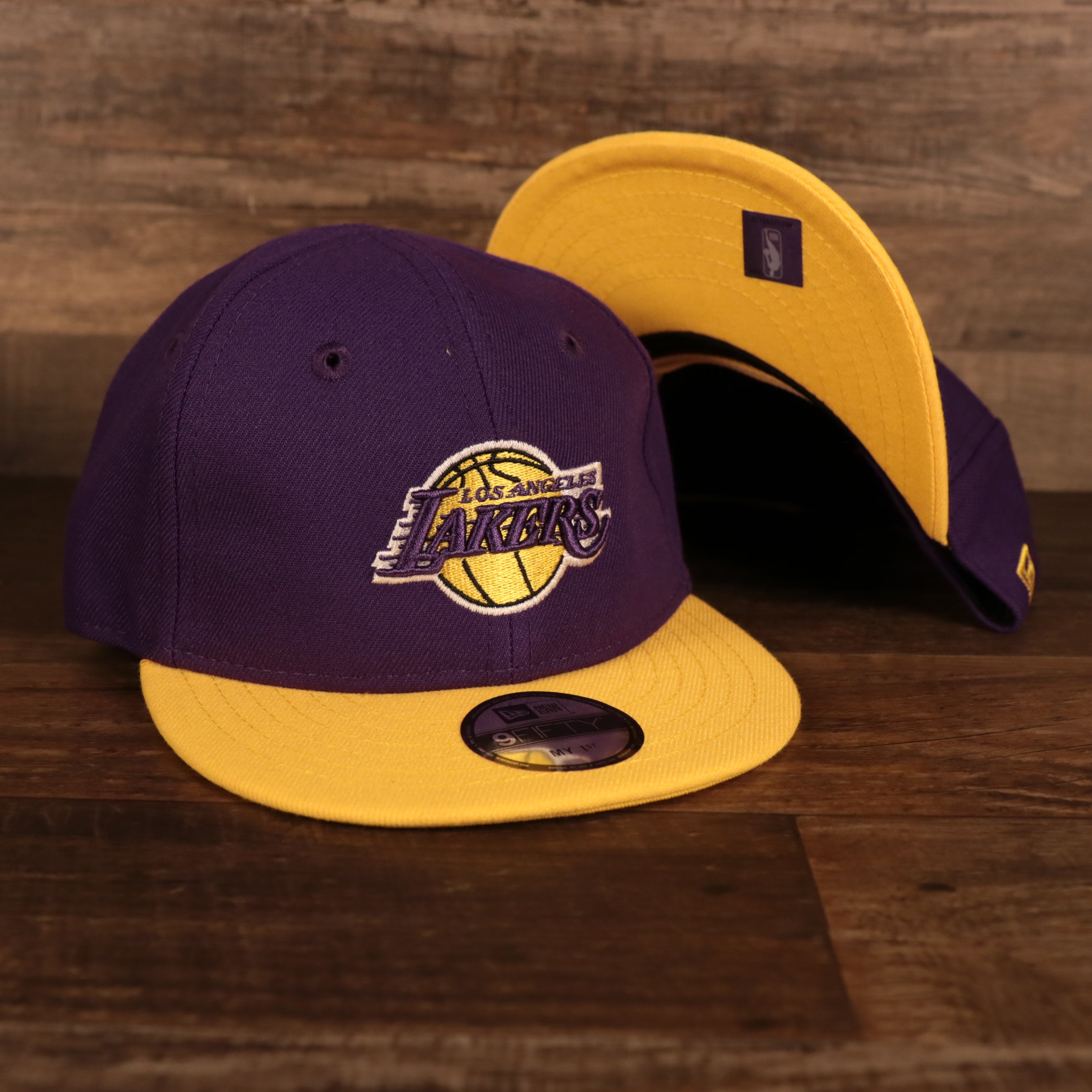 Men's Los Angeles Lakers New Era Purple City Cluster 59FIFTY