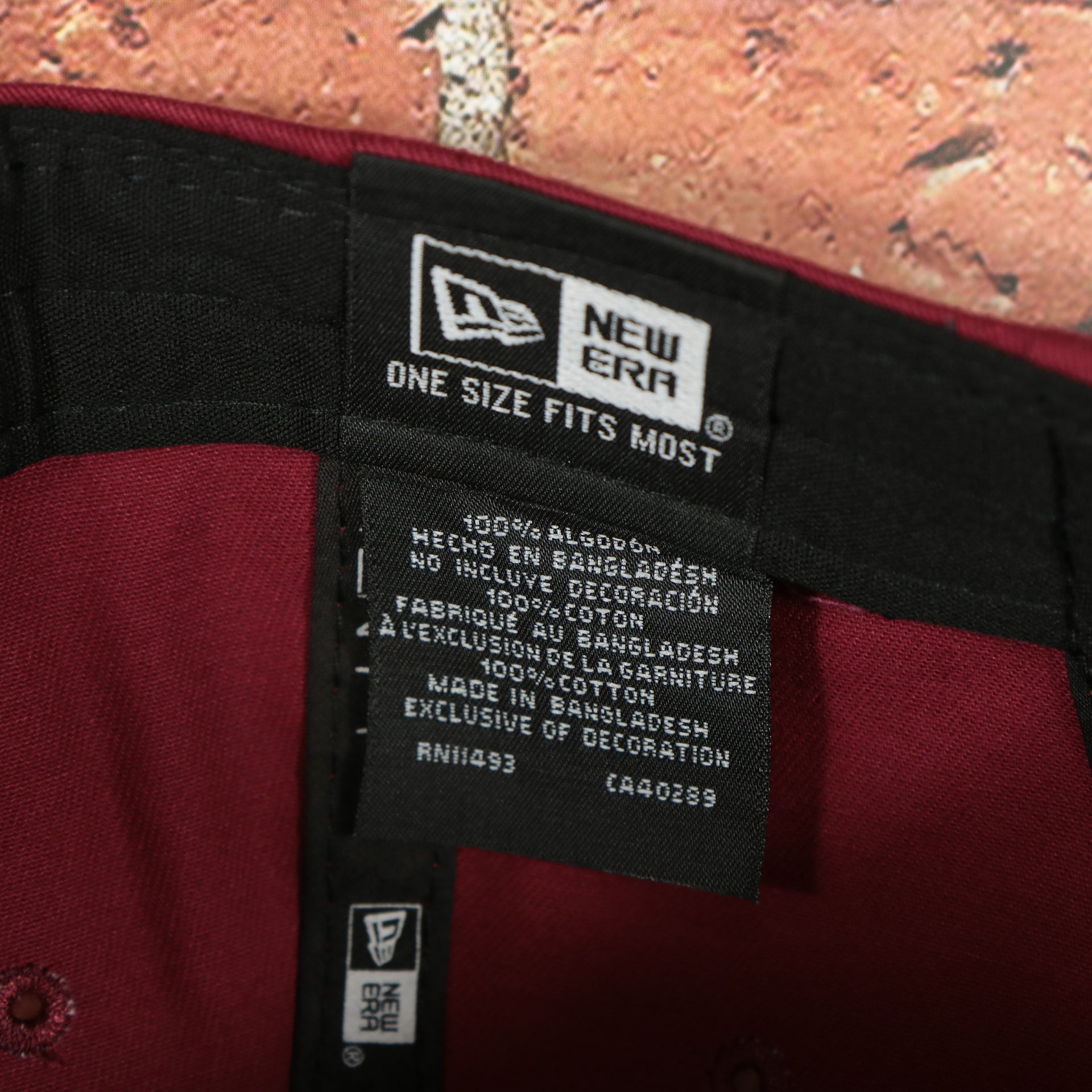 new era label on the Cooperstown Philadelphia Phillies Core Classic Adjustable 9Twenty Dad Hat | Maroon 9twenty Hat