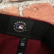 mlb label on the Cooperstown Philadelphia Phillies Core Classic Adjustable 9Twenty Dad Hat | Maroon 9twenty Hat