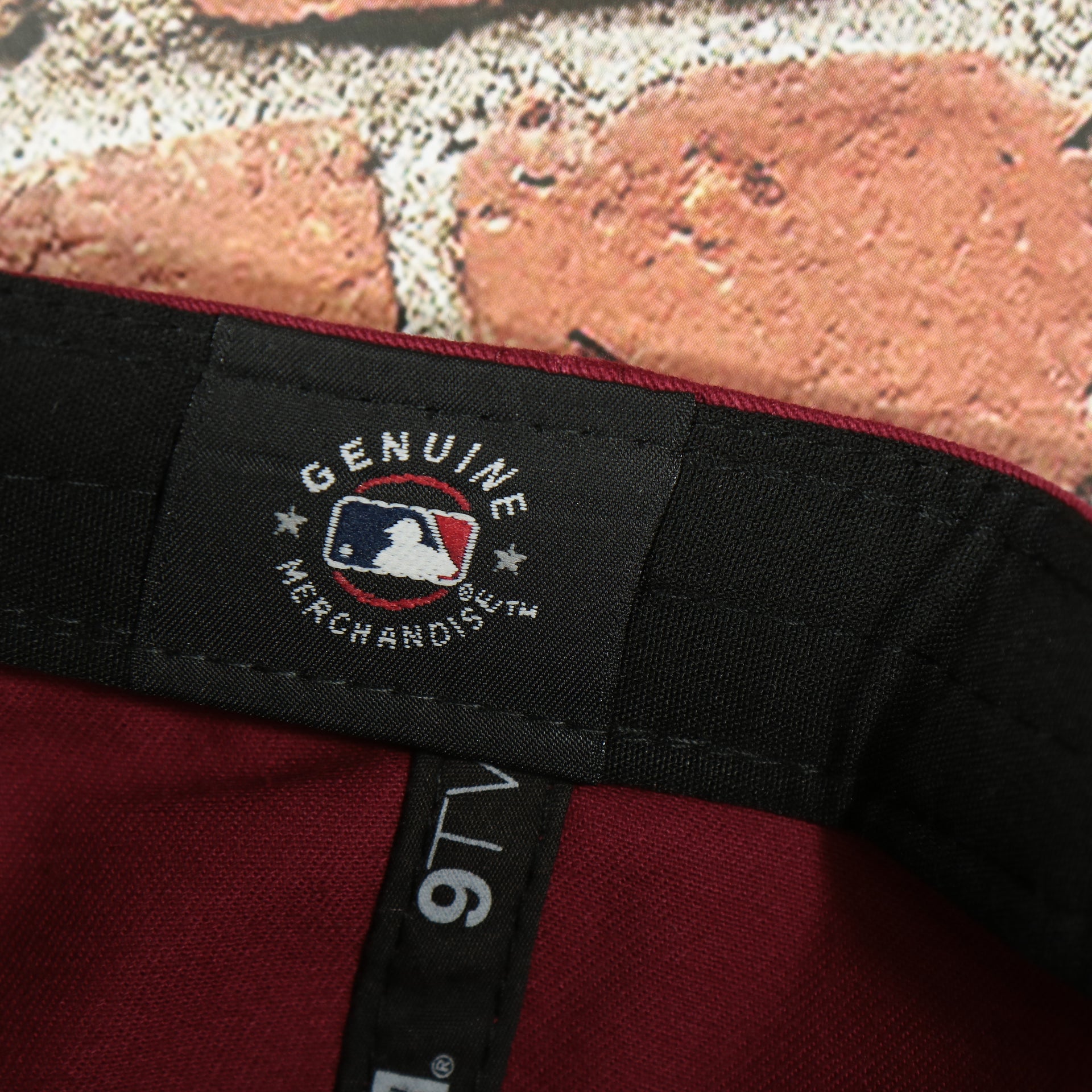 mlb label on the Cooperstown Philadelphia Phillies Core Classic Adjustable 9Twenty Dad Hat | Maroon 9twenty Hat