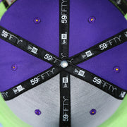 59Fifty taping on the interior of the Arizona Diamondbacks Cooperstown 2001 World Series Side Patch "Citrus Pop" Green UV 59Fifty Fitted Cap