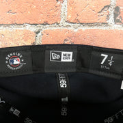 new era label on the New York Yankees Groovy World Series Champions Patch 59Fifty Fitted Cap | New Era Groovy Side Patch 5950