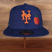New York Mets Iced Out Side Patch Apple Statue of Liberty Gray Bottom 59Fifty Fitted Cap