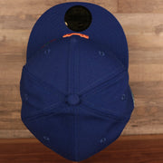 Top down view of the New York Mets Iced Out Side Patch Apple Statue of Liberty Gray Bottom 59Fifty Fitted Cap