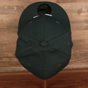 Top down shot of the Oakland Athletics Iced Out Side Patch Flower Oakland Bridge Gray Bottom 59Fifty Fitted Cap