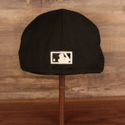 Back of the Florida Marlins Retro Cooperstown Iced Out Side Patch Orange Florida Gray Bottom 59Fifty Fitted Cap