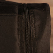 Zipper closure of the 24 Pack Cap Carrier | Portable Cap Storage and Cap Travel Bag