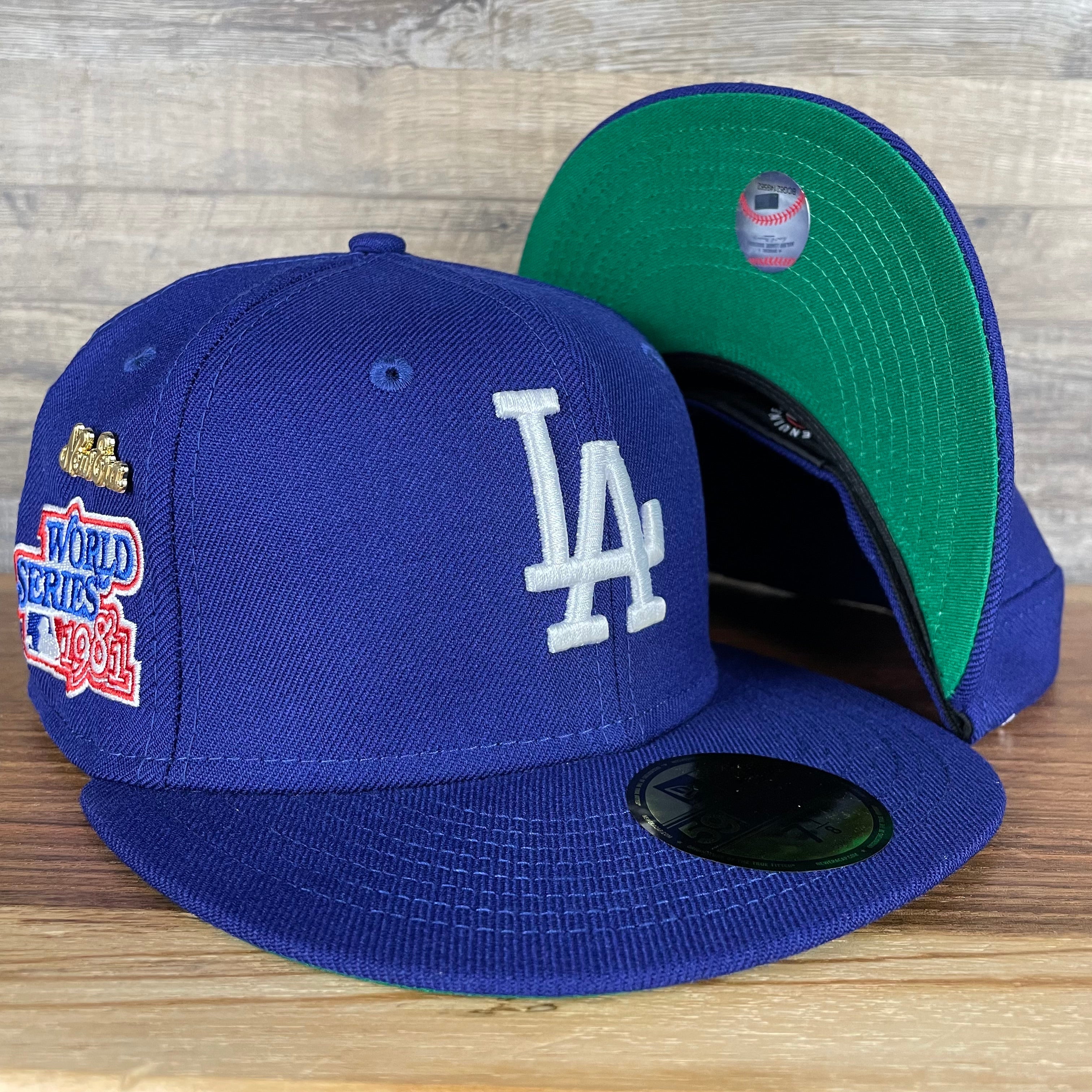 MLB New Era Brooklyn Dodgers Pin Stripe Green UV 59fifty Fitted Hats Size 7  1/8, 7 3/8, 7 1/2 And 7 5/8 for Sale in City Of Industry, CA - OfferUp