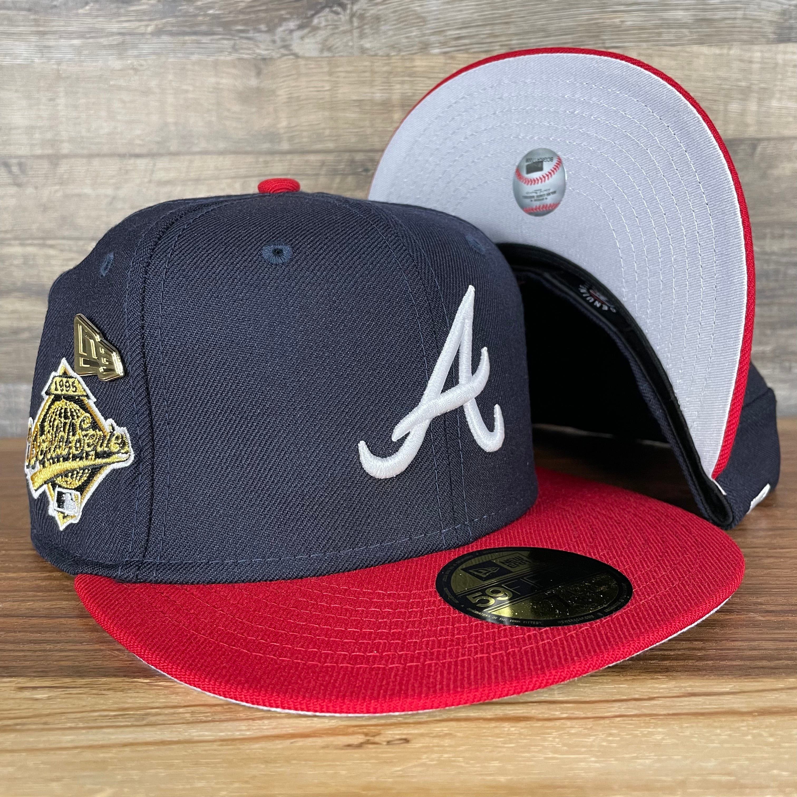 Atlanta Braves New Era 1995 World Series Metallic Gold Undervisor 59FIFTY  Fitted Hat - Black