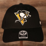 47 BRAND | PITTSBURGH PENGUINS | PENGUIN TRIANGLE PATCH FRONT | MVP | DAD HAT | BLACK | OSFM