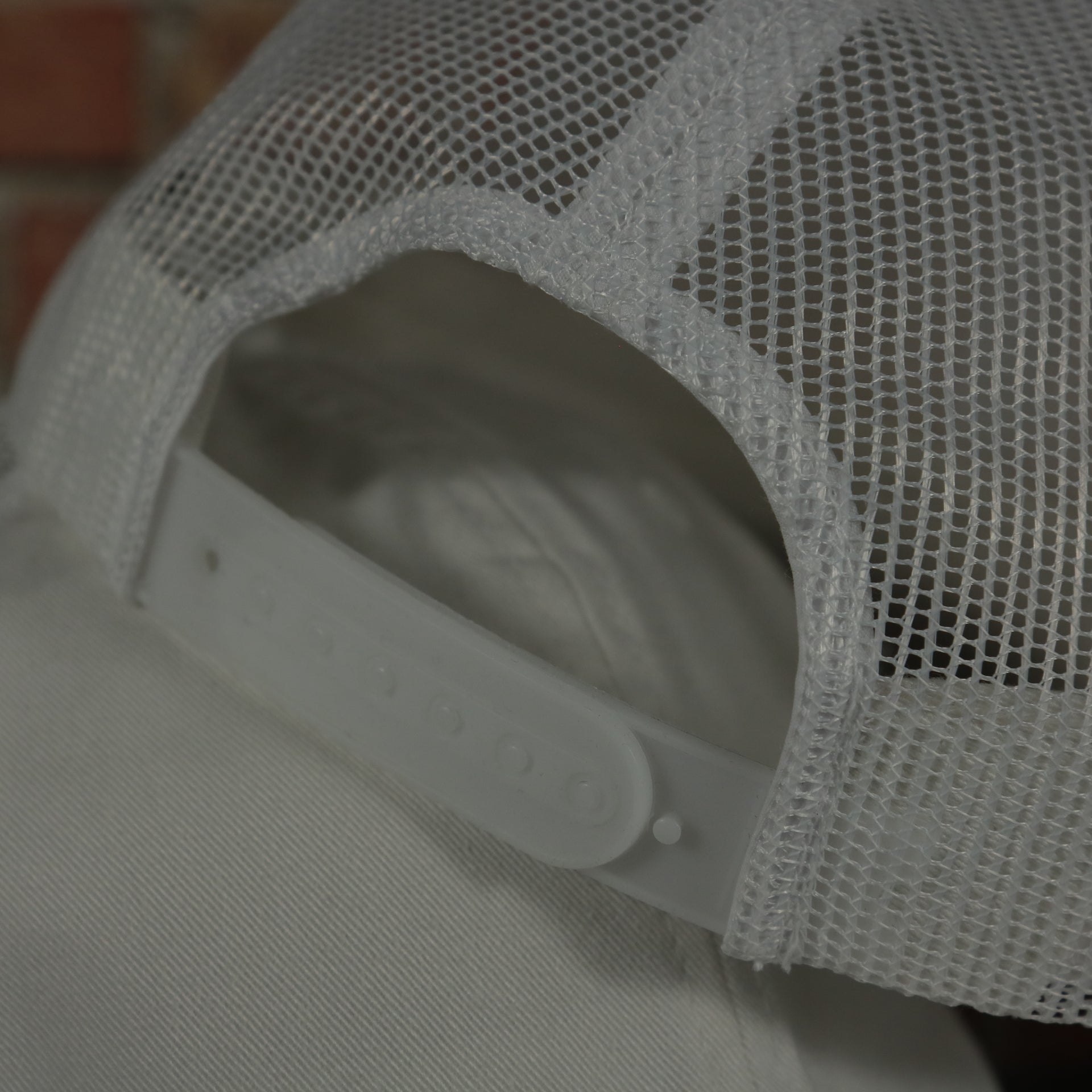 White Mesh Back Distressed Dad hat