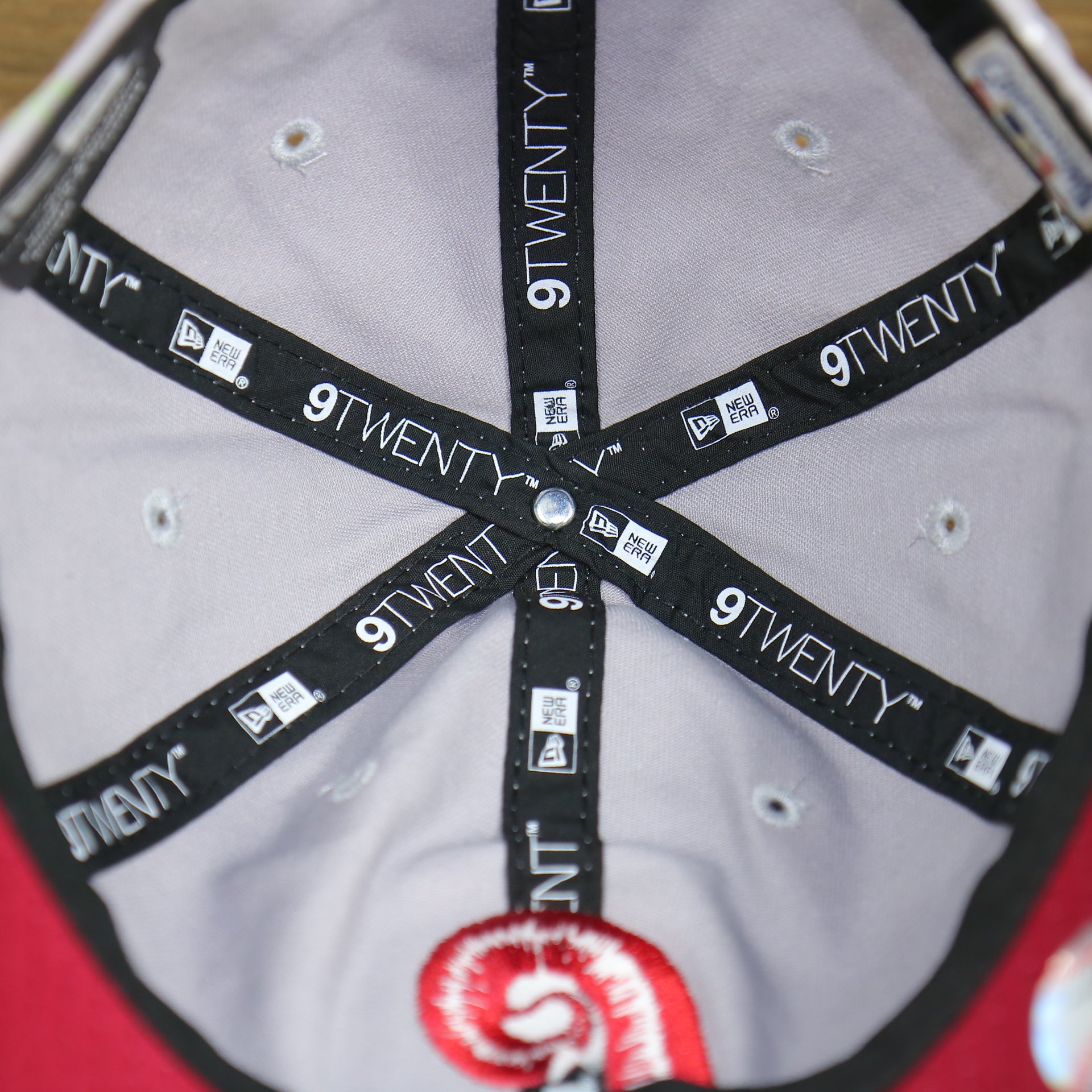 new era 9twenty taping on the interior of the Philadelphia Phillies Ladies Cooperstown Floral Bloom Micro Flower Pattern 9Twenty Dad Hat | Womens Floral Phillies Hat