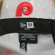 new era label on the Philadelphia Phillies Ladies Cooperstown Floral Bloom Micro Flower Pattern 9Twenty Dad Hat | Womens Floral Phillies Hat
