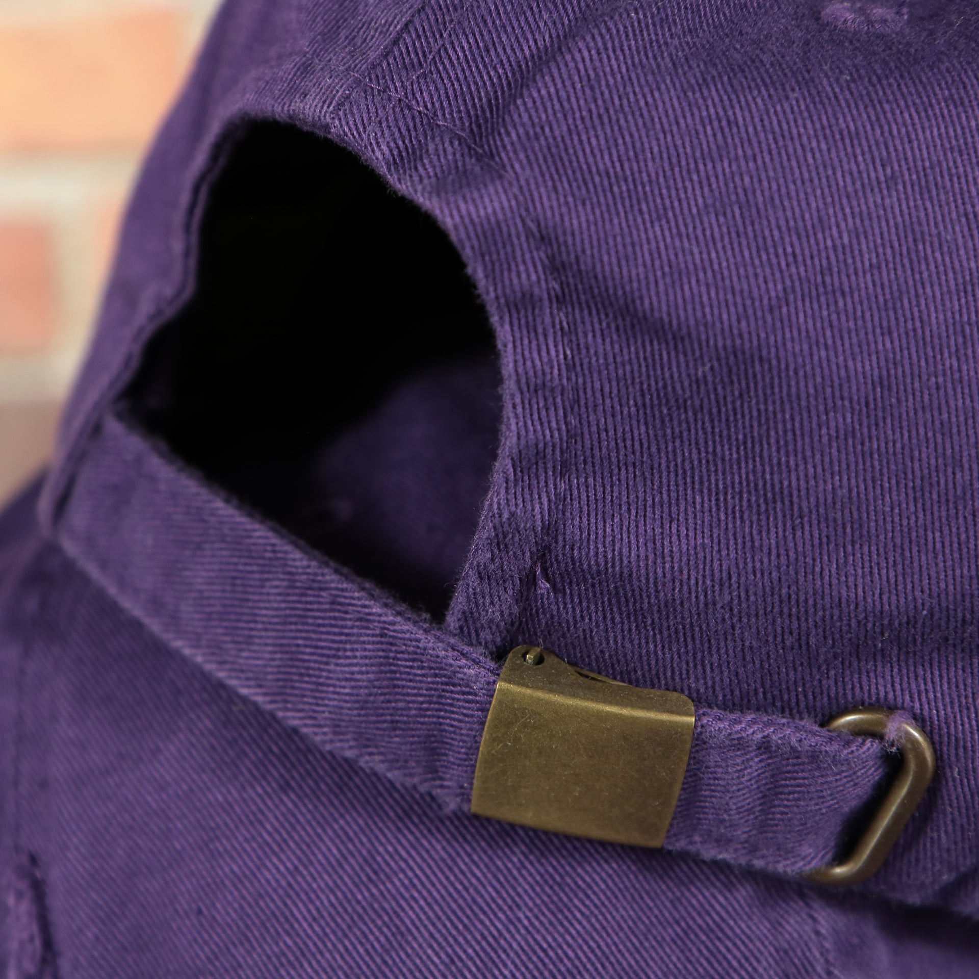 Plain Purple Distressed Dad Hat | Logo-Free Unmarked Vintage Distressed Purple Baseball Cap for Embroidery