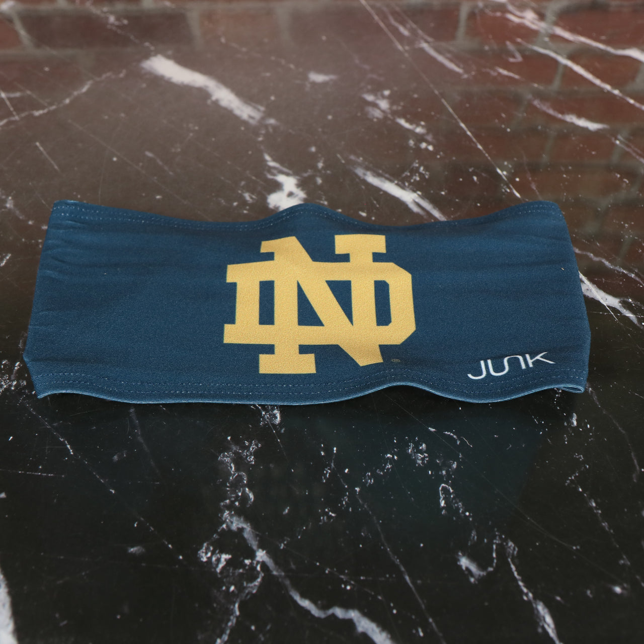 University of Notre Dame Moisture Wicking UPF 50+ Navy Headband | Officially Licensed Junk Brands
