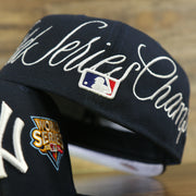 MLB batterman logo on the New York Yankees Cooperstown All Over Side Patch "Historic Champs" Gray UV 59Fifty Fitted Cap | Navy 59Fifty Fitted Cap